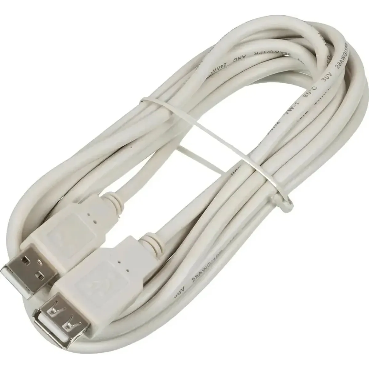 Кабель-удлинитель USB Ningbo USB2.0-AM-AF-3M-MG, USB 2.0 A–A, 3 м, серый