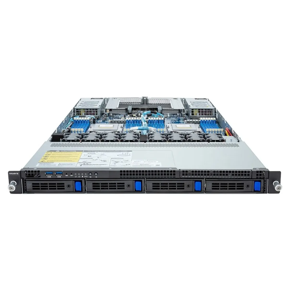 Серверная платформа GIGABYTE R183-Z90-ACV2, 1U, 2×AMD EPYC 9004/9005, DDR5