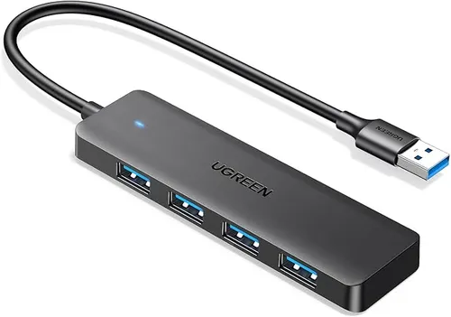 USB-хаб UGREEN CM219 25851, 4×USB-A 3.0, 5 Гбит/с, черный, фото 2
