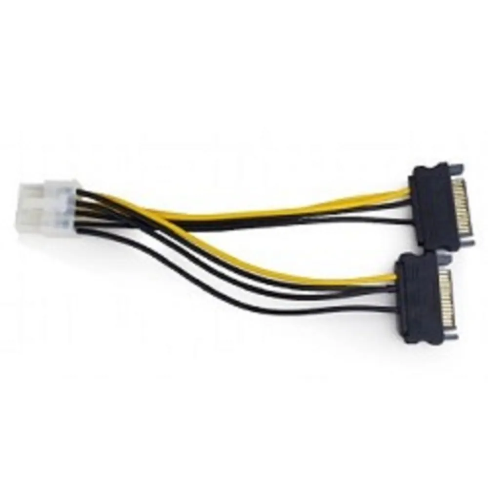 Переходник питания Cablexpert CC-PSU-83, 2×SATA → PCI-Express 8 pin, 15 см, фото 2