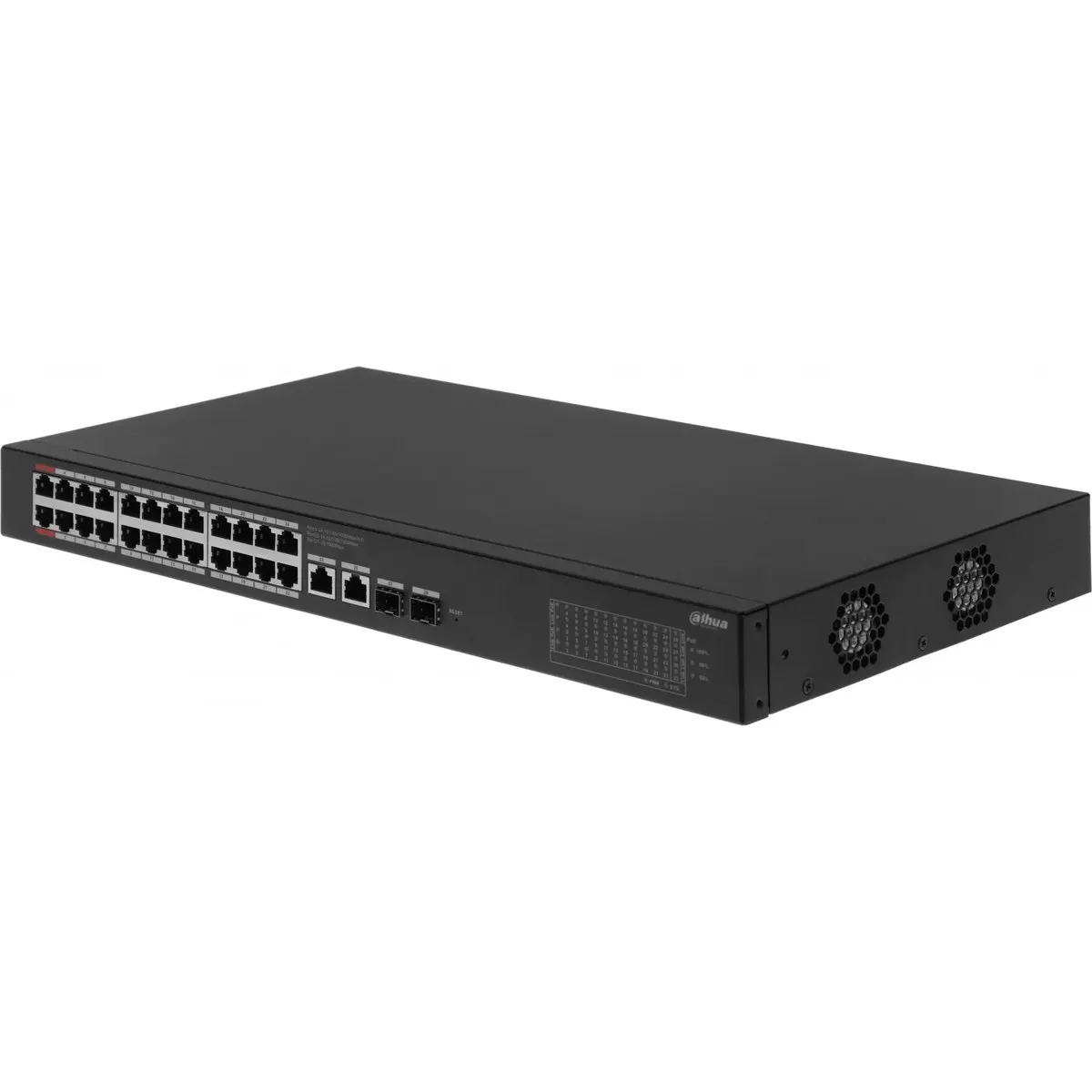 Коммутатор DAHUA DH-CS4228-24GT-375, L2, 24×1GbE PoE 375 Вт, 2×SFP, 1U