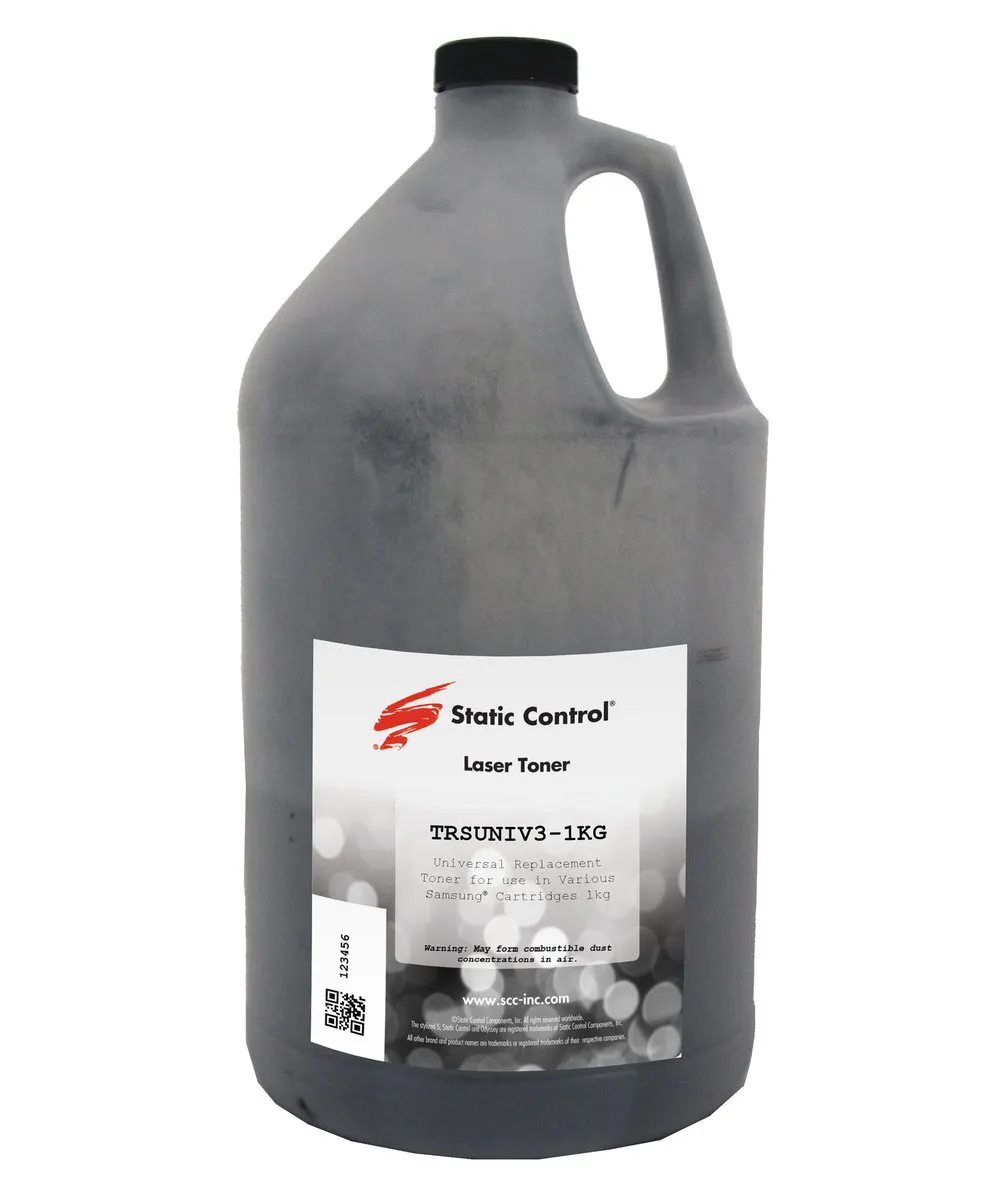Тонер Static Control TRSUNIV3-1KG, чёрный, 1000 г, флакон, универсальный, фото 2