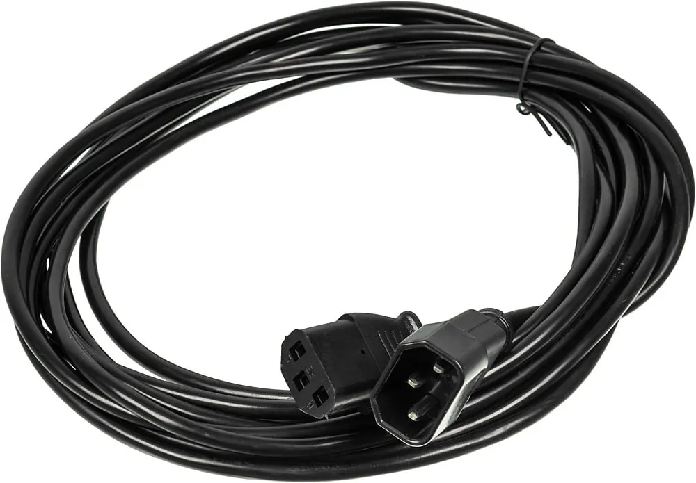 Кабель питания Buro AN23-1008-5, IEC C13–IEC C14, 5 м, 10 А, 250 В, фото 2