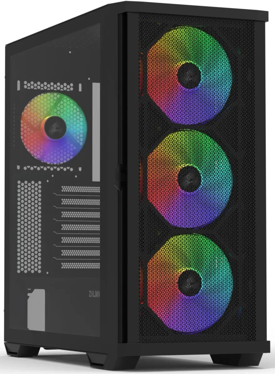 Корпус Zalman Z10 PLUS, Midi Tower, ATX, 3x140 мм ARGB, закаленное стекло, фото 2