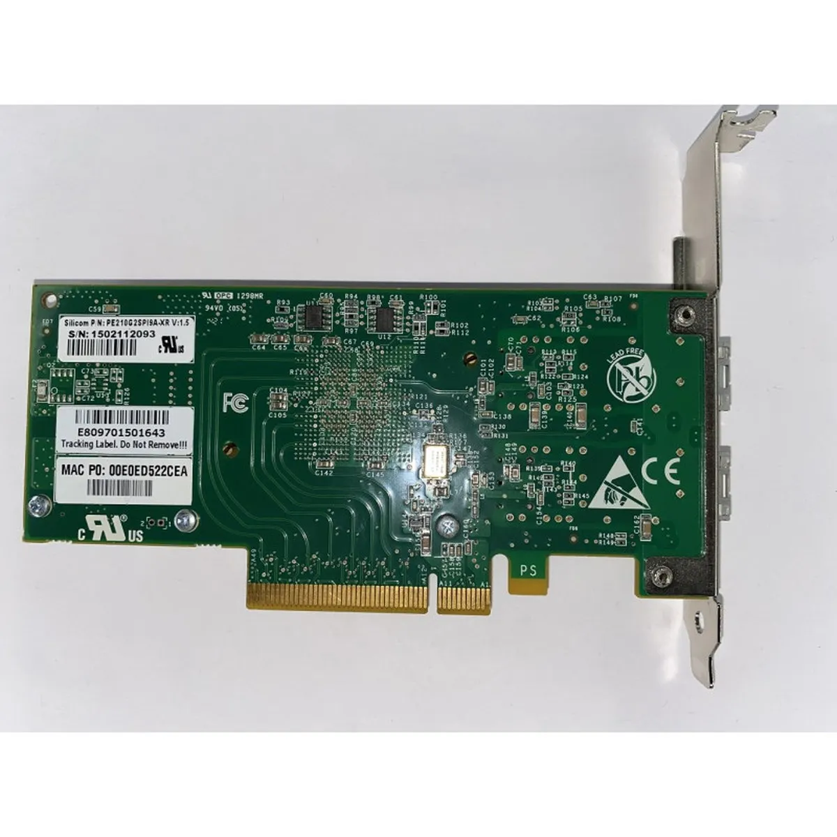 Сетевой адаптер Silicom PE210G2SPI9A-XR, 2×SFP+ 10G, Intel 82599ES, PCIe 2.1 x8, HH/HL