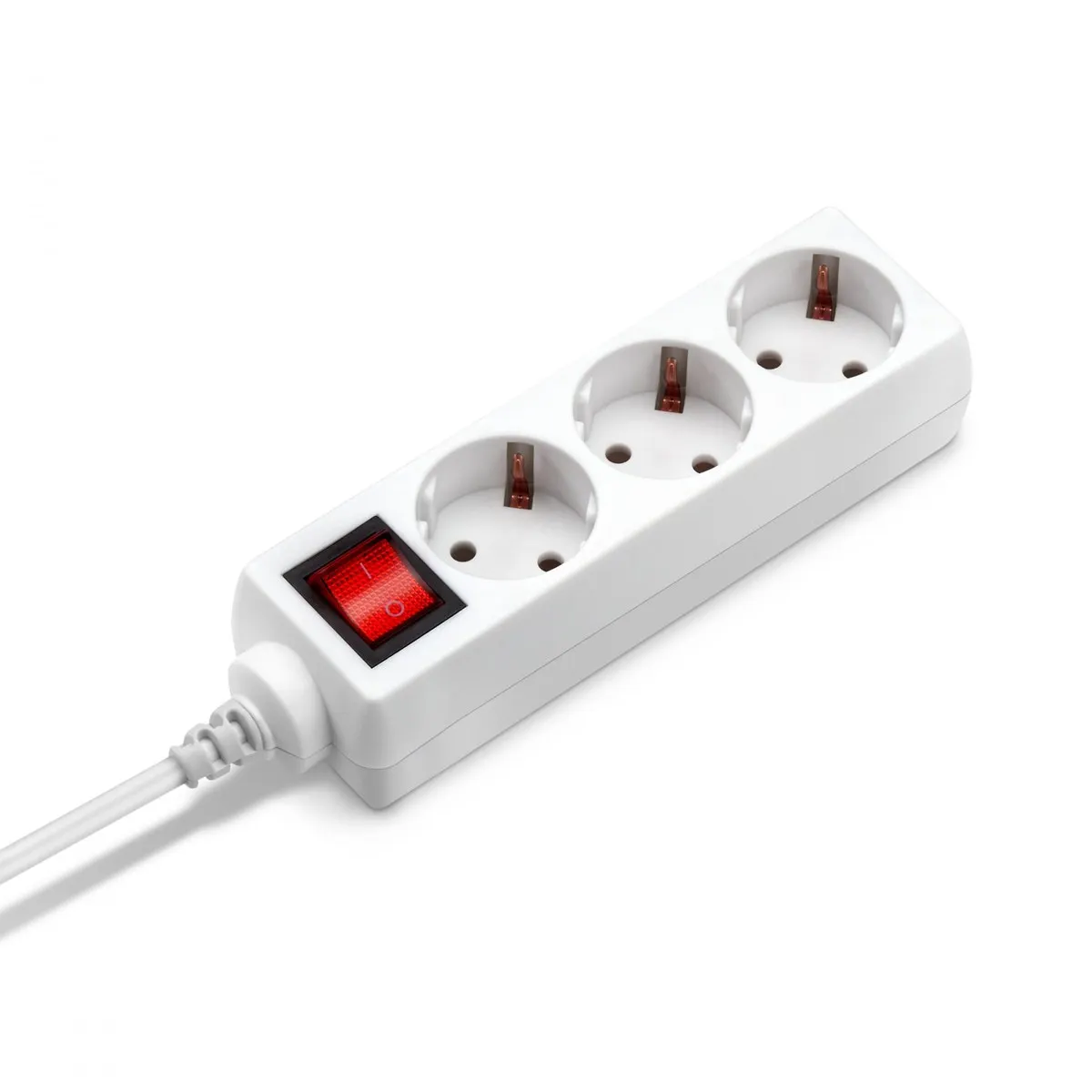 Удлинитель Buro BU-PS3.5/W, 3 розетки Schuko, 5 м, 1500 Вт, белый