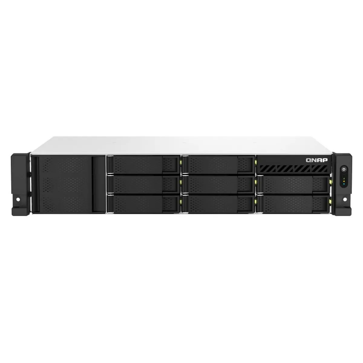 Сетевое хранилище QNAP TS-873AeU-RP-4G, NAS 2U, 8 отсеков, AMD V1500B, 4 ГБ DDR4