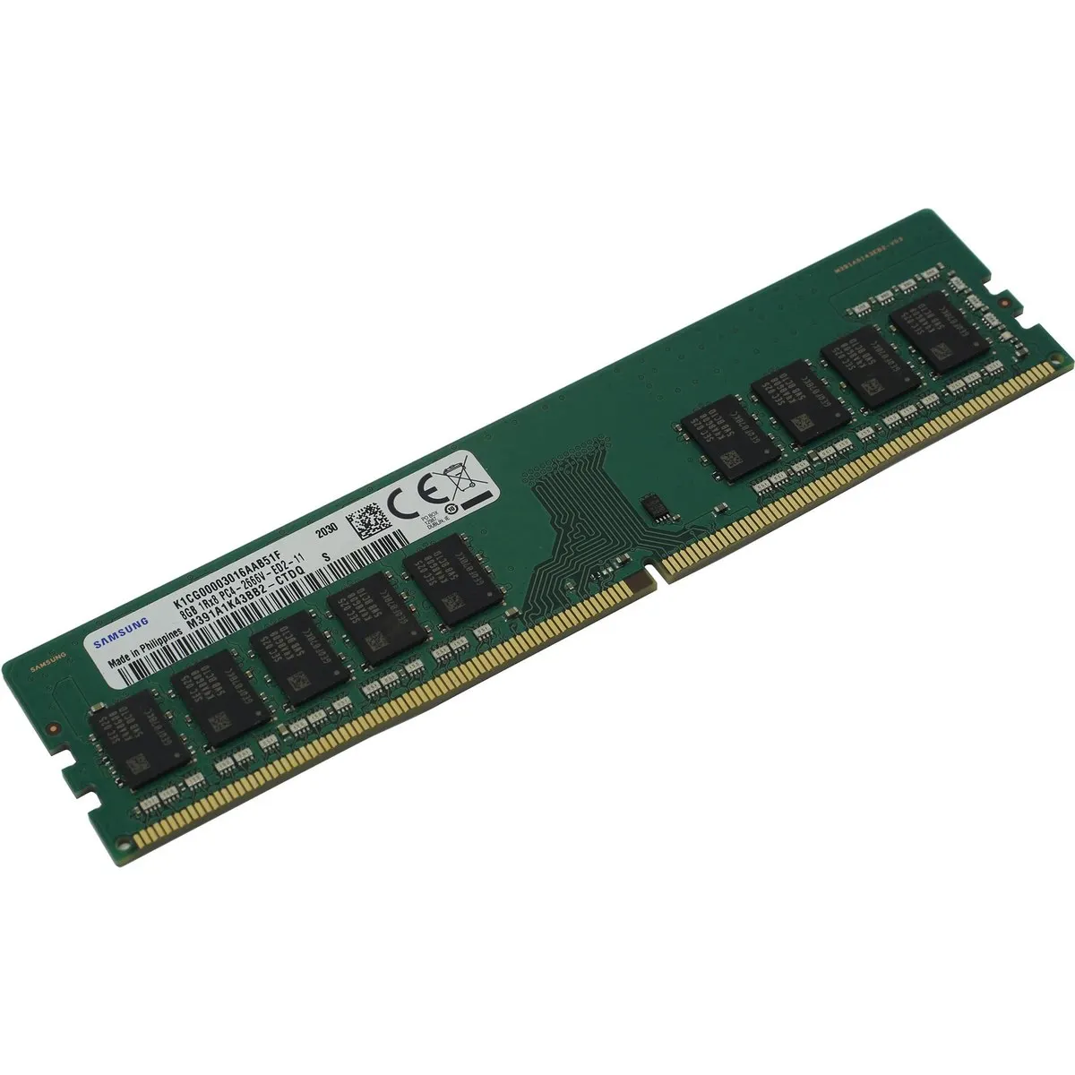 Модуль памяти Samsung M391A1K43BB2-CTD, DDR4 8 ГБ, 2666 МГц, ECC, 288-pin DIMM