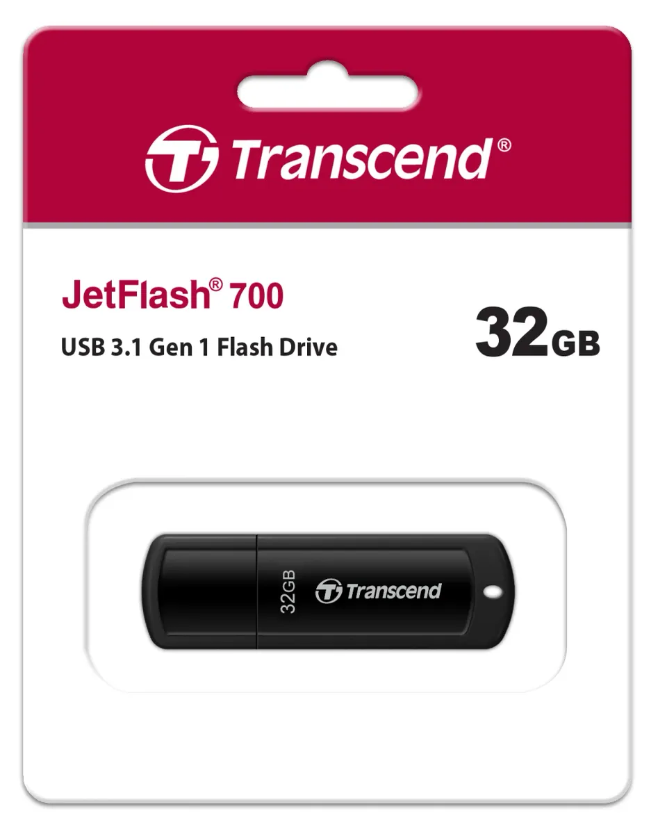 Флешка USB Transcend JetFlash 700 TS32GJF700, 32 ГБ, USB 3.1, 70/18 МБ/с, фото 2