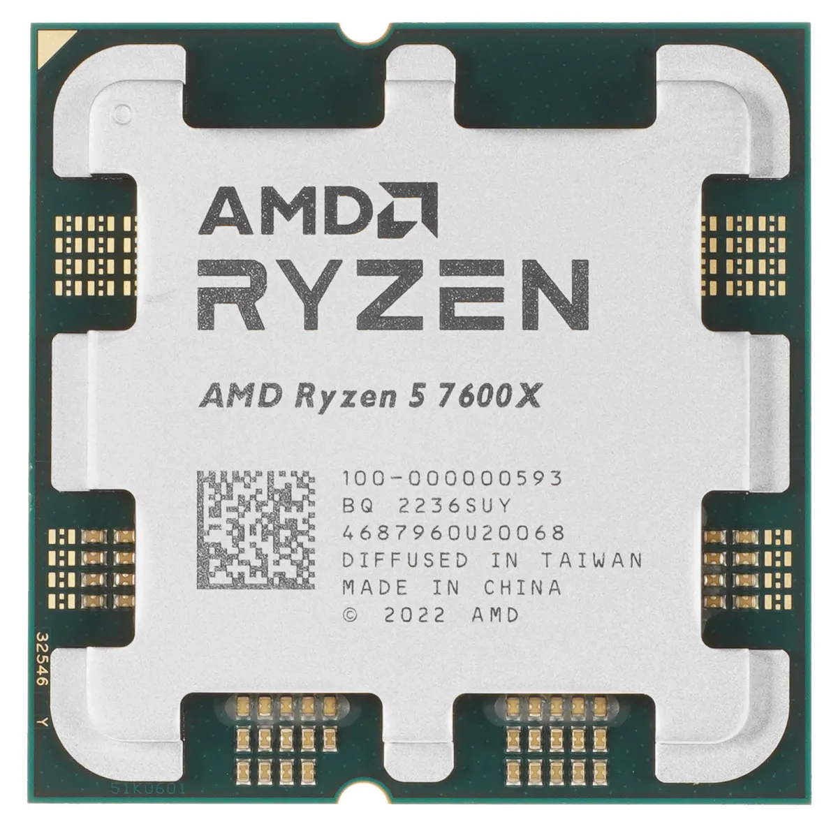 Процессор AMD Ryzen 5 7600X OEM, 6 ядер, AM5, 4.7–5.3 ГГц, 105 Вт, фото 2