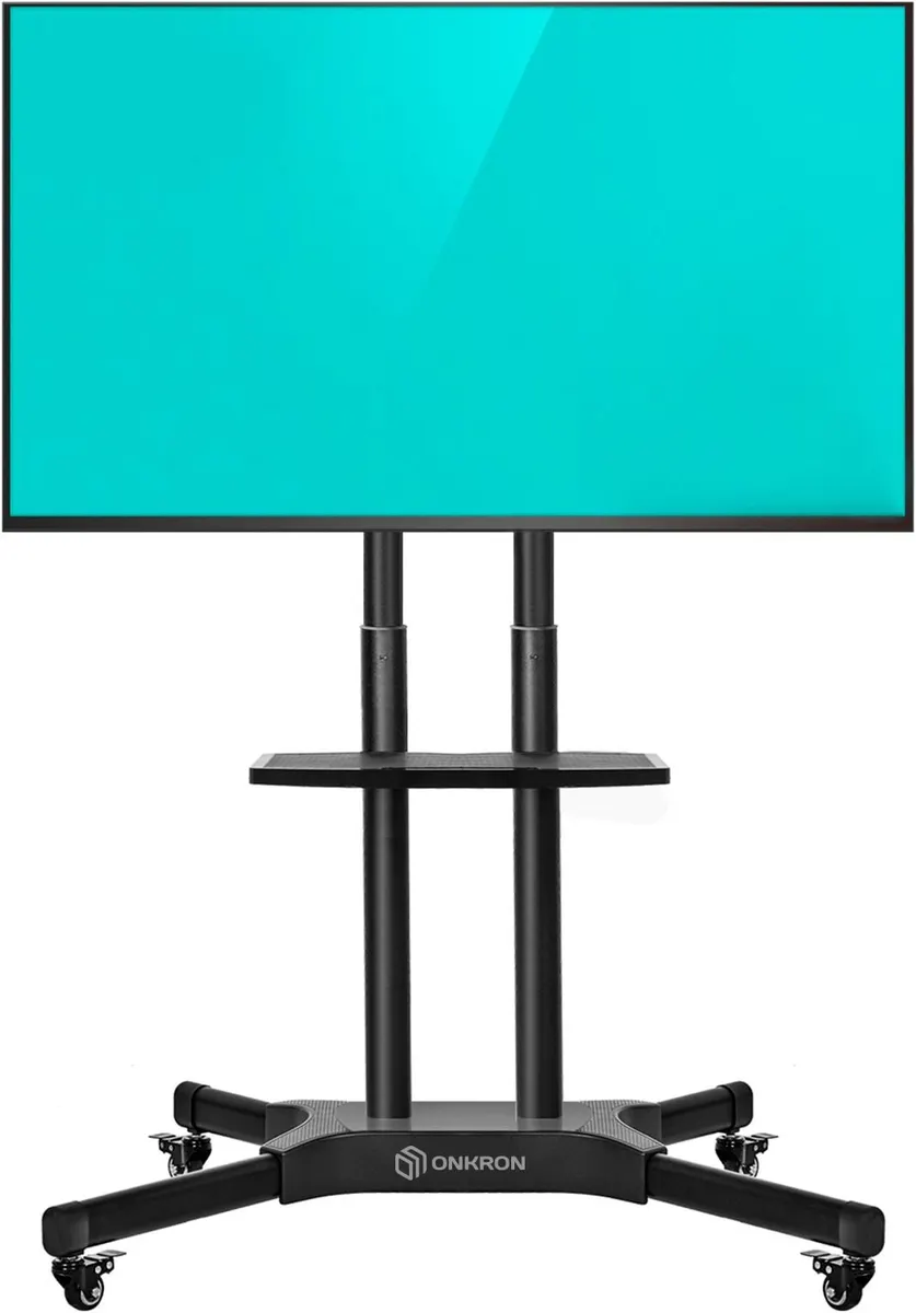Стойка ONKRON TS1351-B, 32–65", до 50 кг, напольная мобильная, фото 2