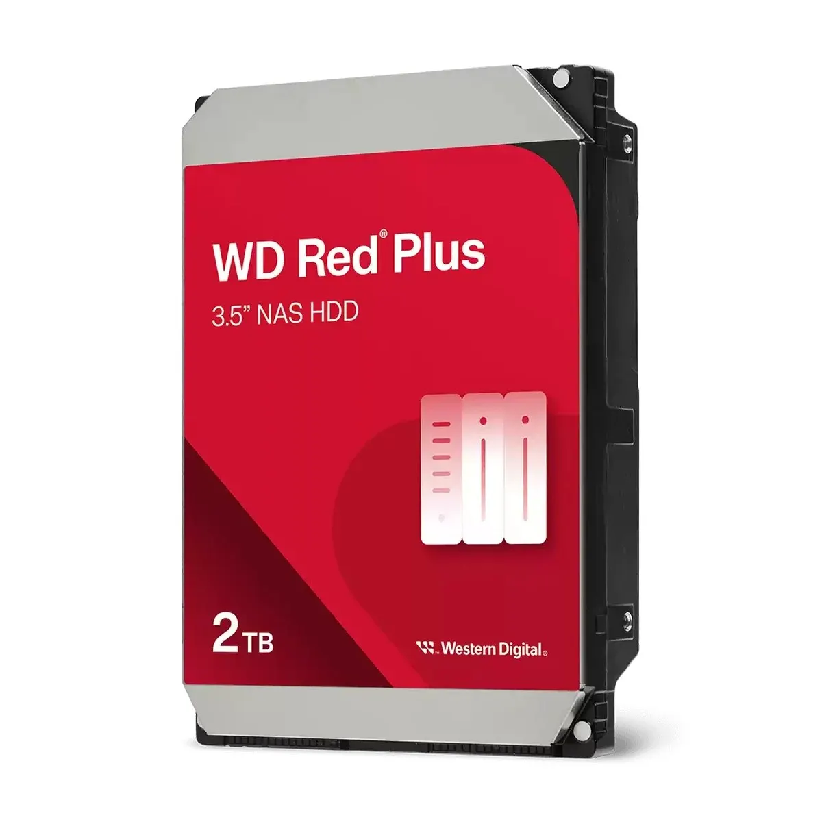 Жесткий диск Western Digital Red Plus WD20EFPX, 2 ТБ, 3.5", SATA III, 5400 об/мин, 64 МБ