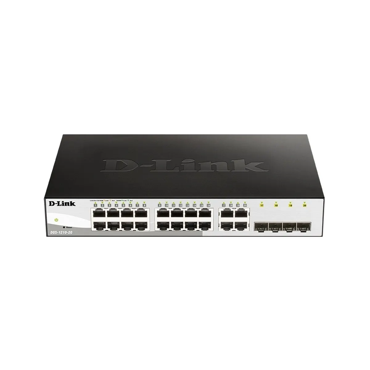 Коммутатор D-Link DGS-1210-20/F2A, L2, 16×1GbE, 4 комбо 1GbE/SFP, 1U