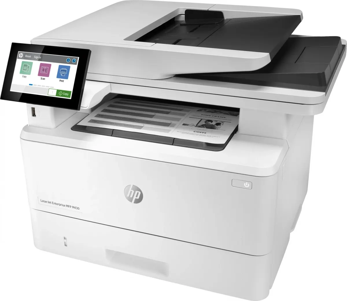 МФУ лазерное HP LaserJet Enterprise M430f (3PZ55A), A4, ч/б, 38 стр/мин, 1200×1200 dpi, дуплекс, Ethernet, фото 2