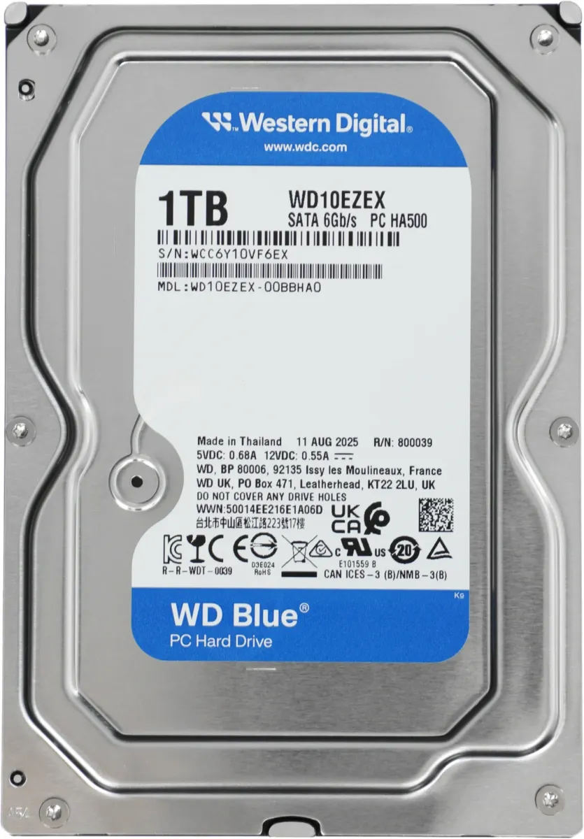 Жёсткий диск Western Digital WD10EZEX Caviar Blue, 1 ТБ, 3.5", SATA III, 7200 об/мин, фото 2