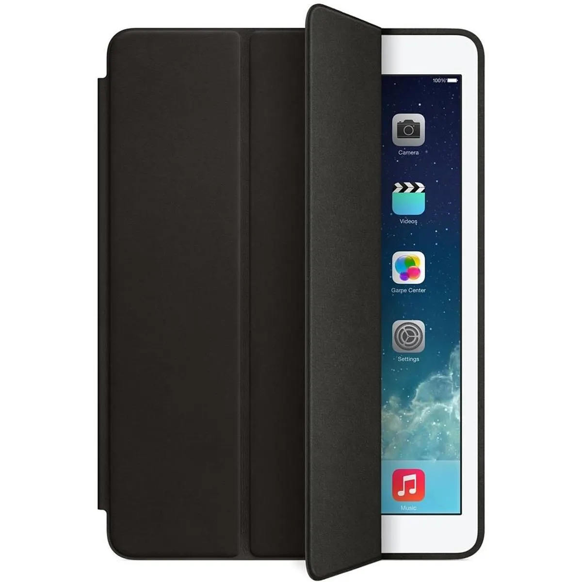 Чехол Apple iPad Air Smart Case MF051ZM/A, натуральная кожа, чёрный