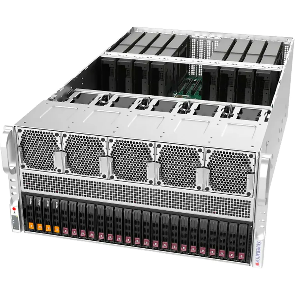 Сервер SuperMicro AS-5126GS-TNRT, 5U, 2×Socket SP5, до 8 GPU, 2×10GbE