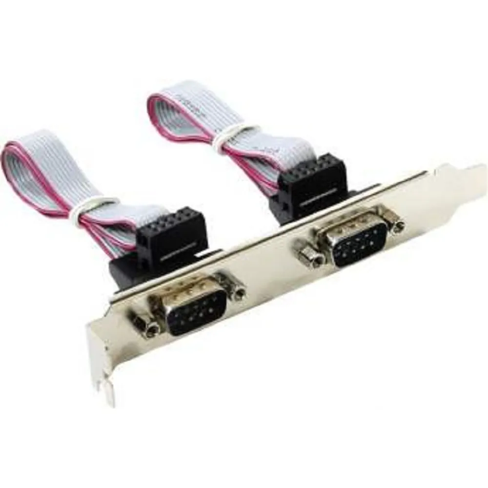 Планка портов ORIENT C088, 2×COM DB9 Male, RS-232, OEM, фото 2