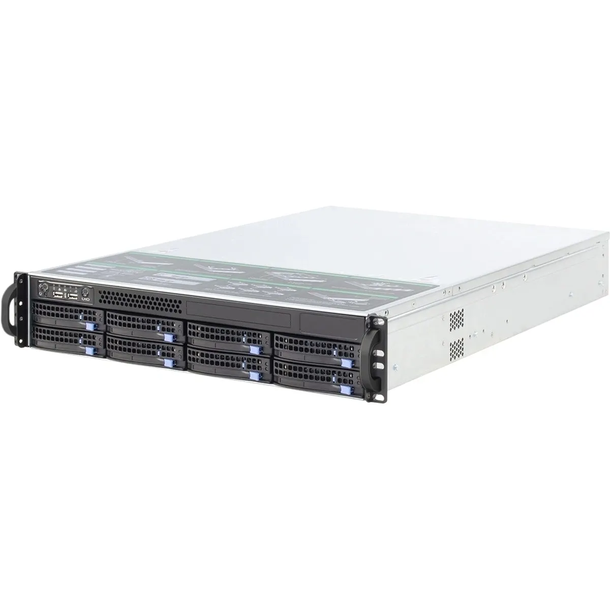 Видеорегистратор Trassir NeuroStation 9800R/128, NVR, 128 каналов, 8×SATA