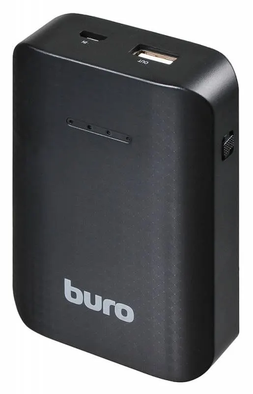 Мобильный аккумулятор Buro RC-7500, 7500 мА·ч, Li-Ion, 5 Вт, USB-A, чёрный, фото 2