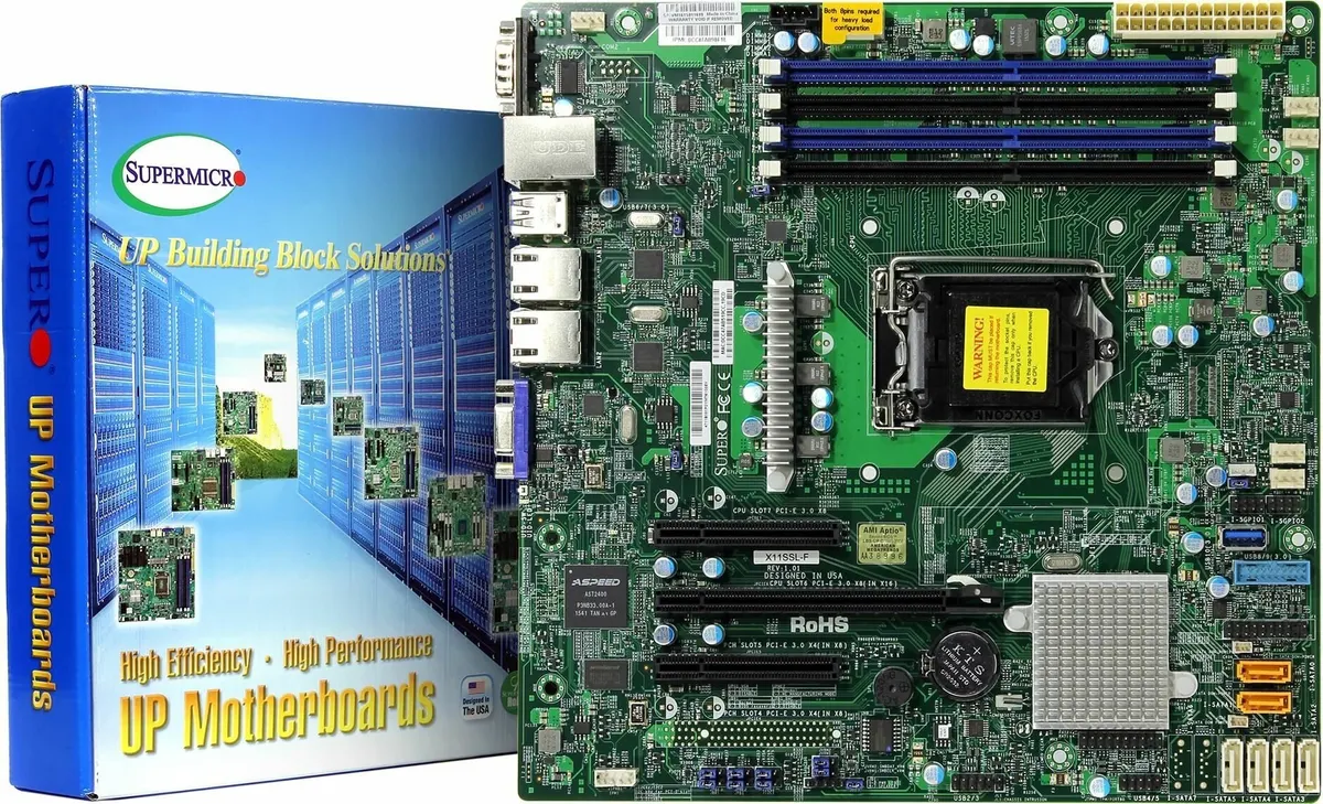 Материнская плата SuperMicro MBD-X11SSL-F-O, MicroATX, LGA 1151, Intel C232, 4×DDR4 до 64 ГБ, фото 2
