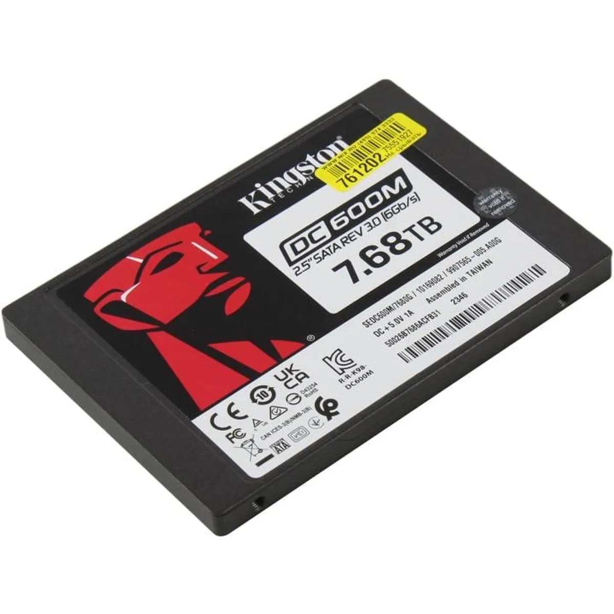 Твердотельный накопитель Kingston DC600M SEDC600M/7680G, 7.68 ТБ, 2.5", SATA III, 3D TLC