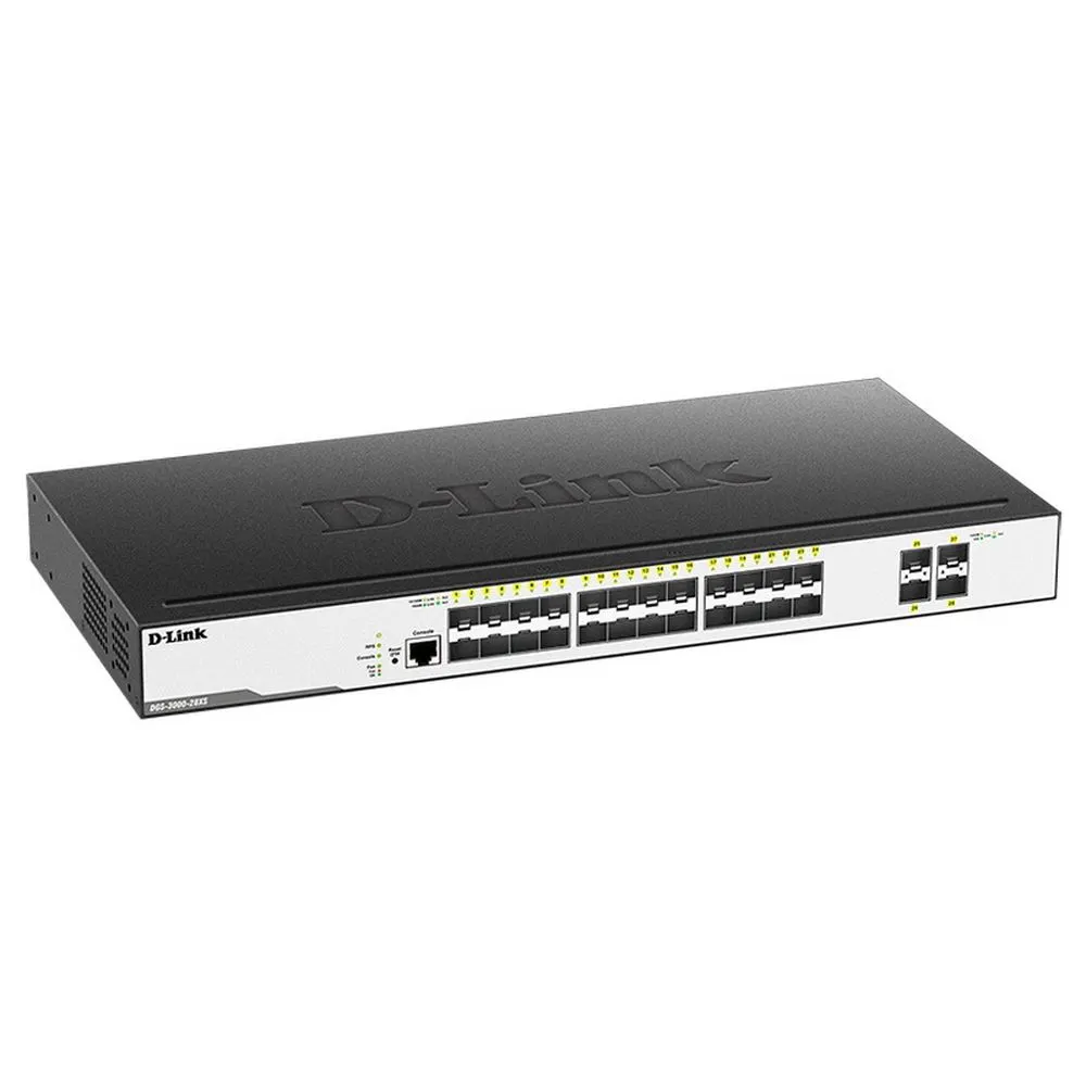 Коммутатор D-Link DGS-3000-28XS/B1A, управляемый L2, 24x1000Base-X SFP, 4x10GBase-X SFP+, фото 2