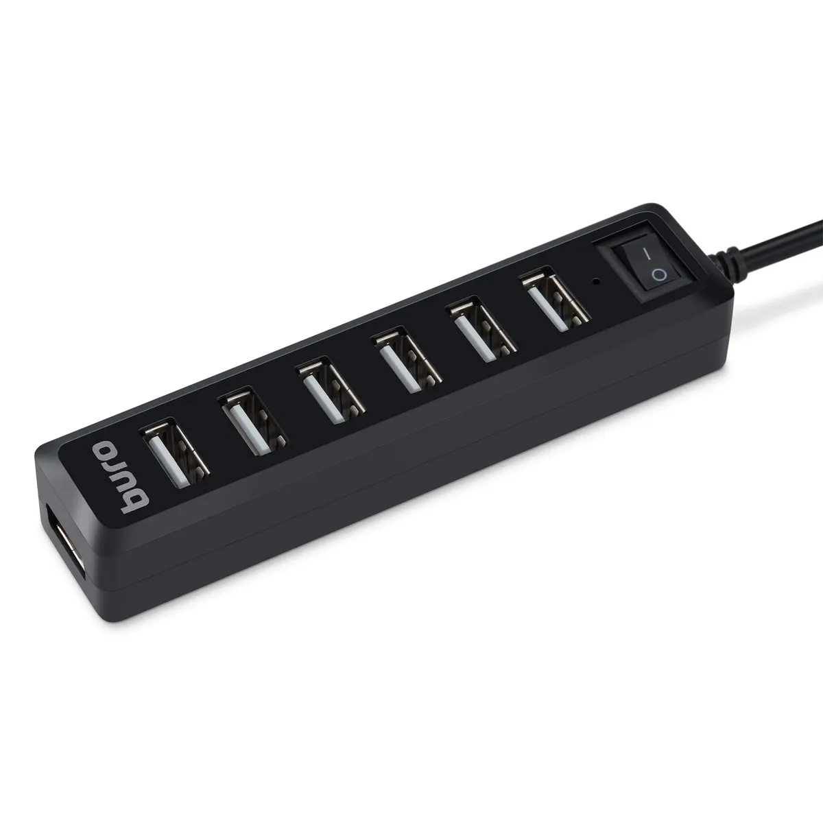 USB-концентратор BURO BU-HUB7-1.0-U2.0, 7×USB 2.0 Type A, кабель 1 м, пассивный