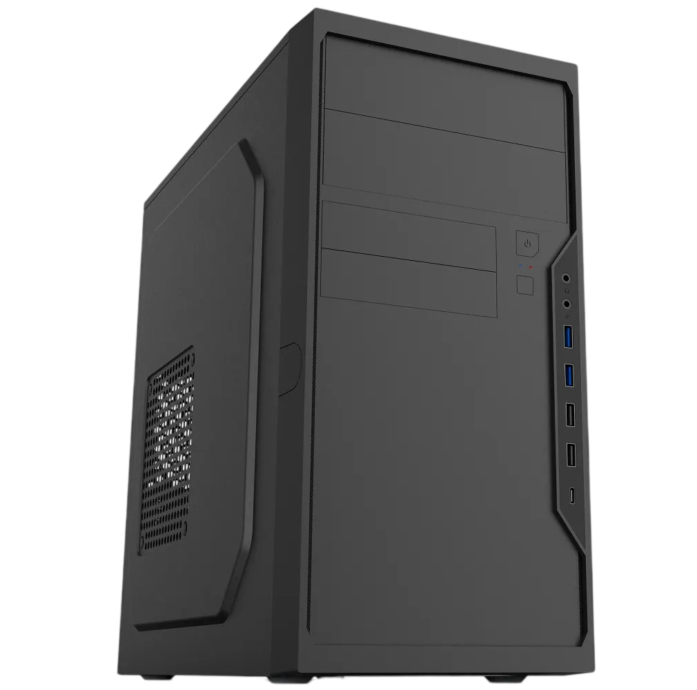 Корпус Foxline FL-733R-FZ450R-U32C-PH, Mini Tower mATX, БП 450 Вт, USB-C, фото 2