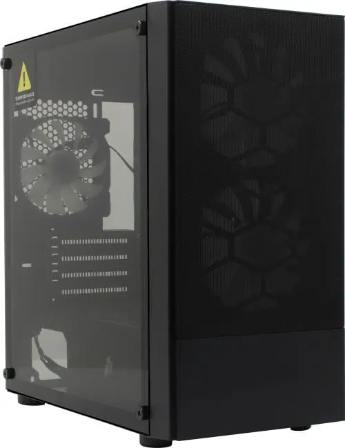 Корпус 1STPLAYER FIREBASE X4-M (X4-M-BK-2F1P-1F1), Micro-ATX, 2×140 + 1×120 мм LED, TG, без БП, фото 2