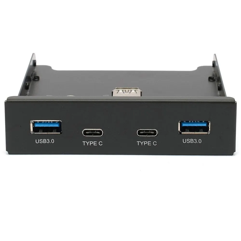 Планка Gembird FP3.5-USB3-2A2C, 2×USB-A 3.0 + 2×USB Type-C, отсек 3.5", фото 2