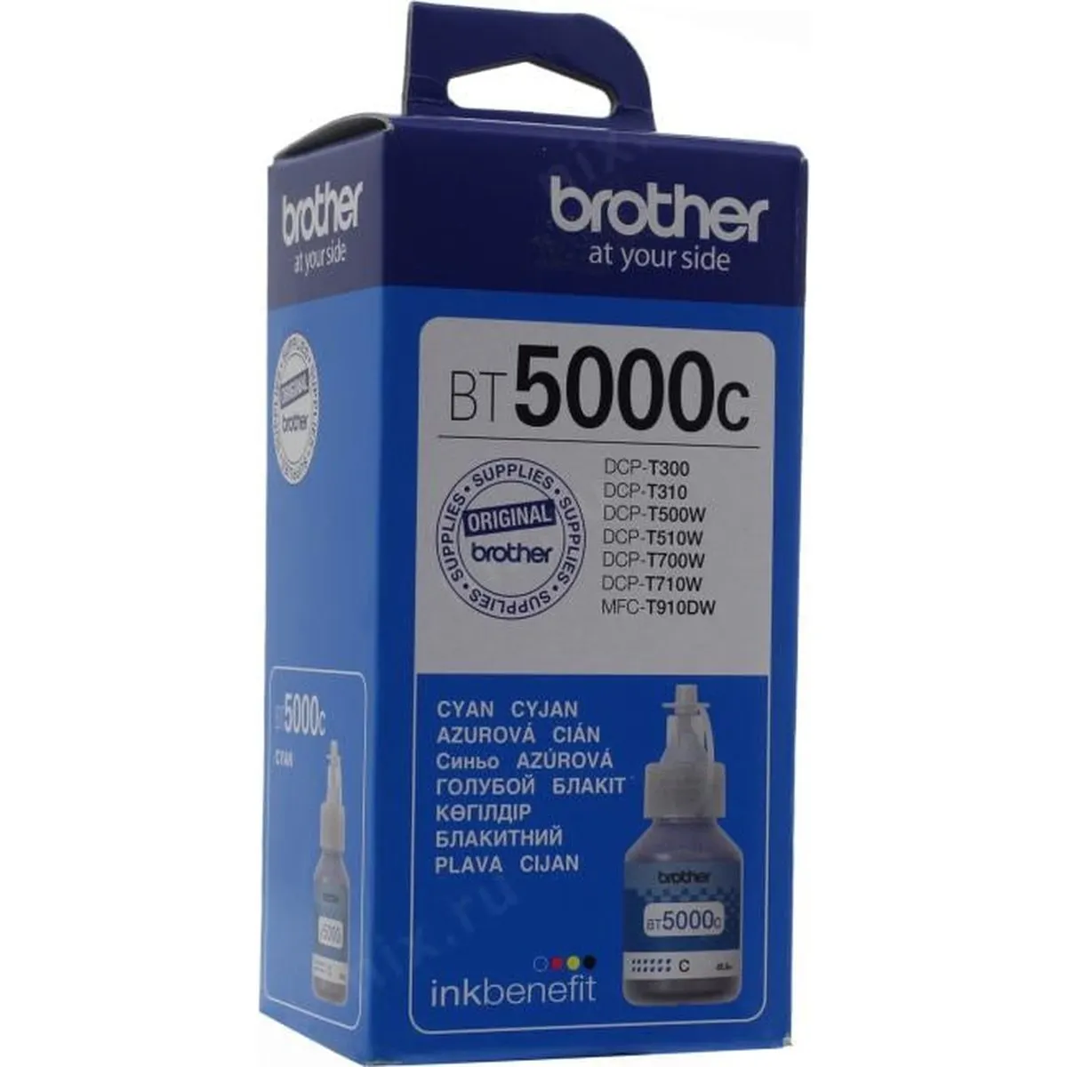 Картридж Brother BT5000C, голубой, пигментные чернила, 5000 страниц