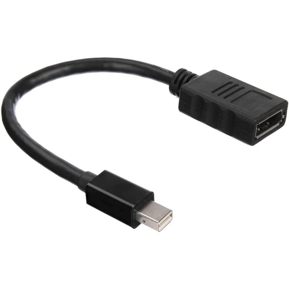 Переходник Cablexpert A-mDPM-DPF-001, miniDisplayPort — DisplayPort, 0,1 м, чёрный