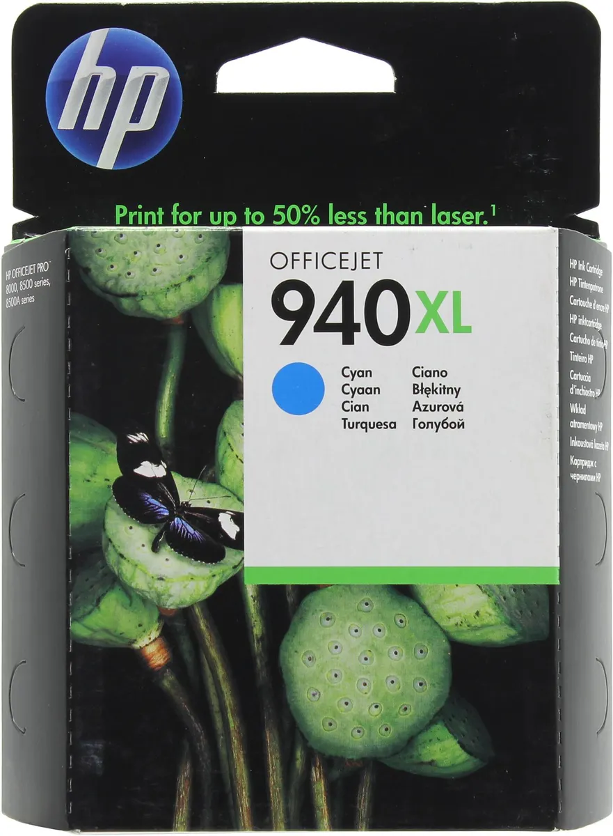 Картридж HP C4907AE (№940XL), голубой, повышенной ёмкости, 1400 стр., фото 2