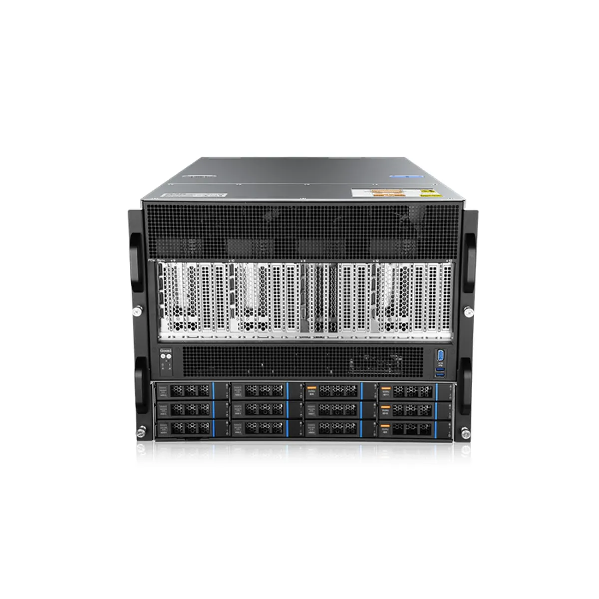 Серверная платформа Gooxi SY8108G-D12R-G4, 8U, 8 GPU, 32 слота DDR5, 6×2700 Вт