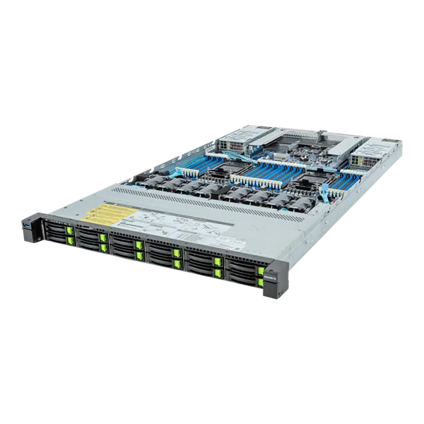 Серверная платформа GIGABYTE R183-S96-AAV1, 1U, 2×Intel Gen 4/5, 32×DIMM, 12×SFF, фото 2