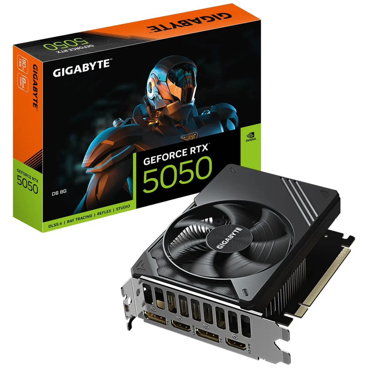 Видеокарта Gigabyte GeForce RTX 5050 D6 8G, 8 ГБ GDDR6, 128 бит, PCIe 5.0