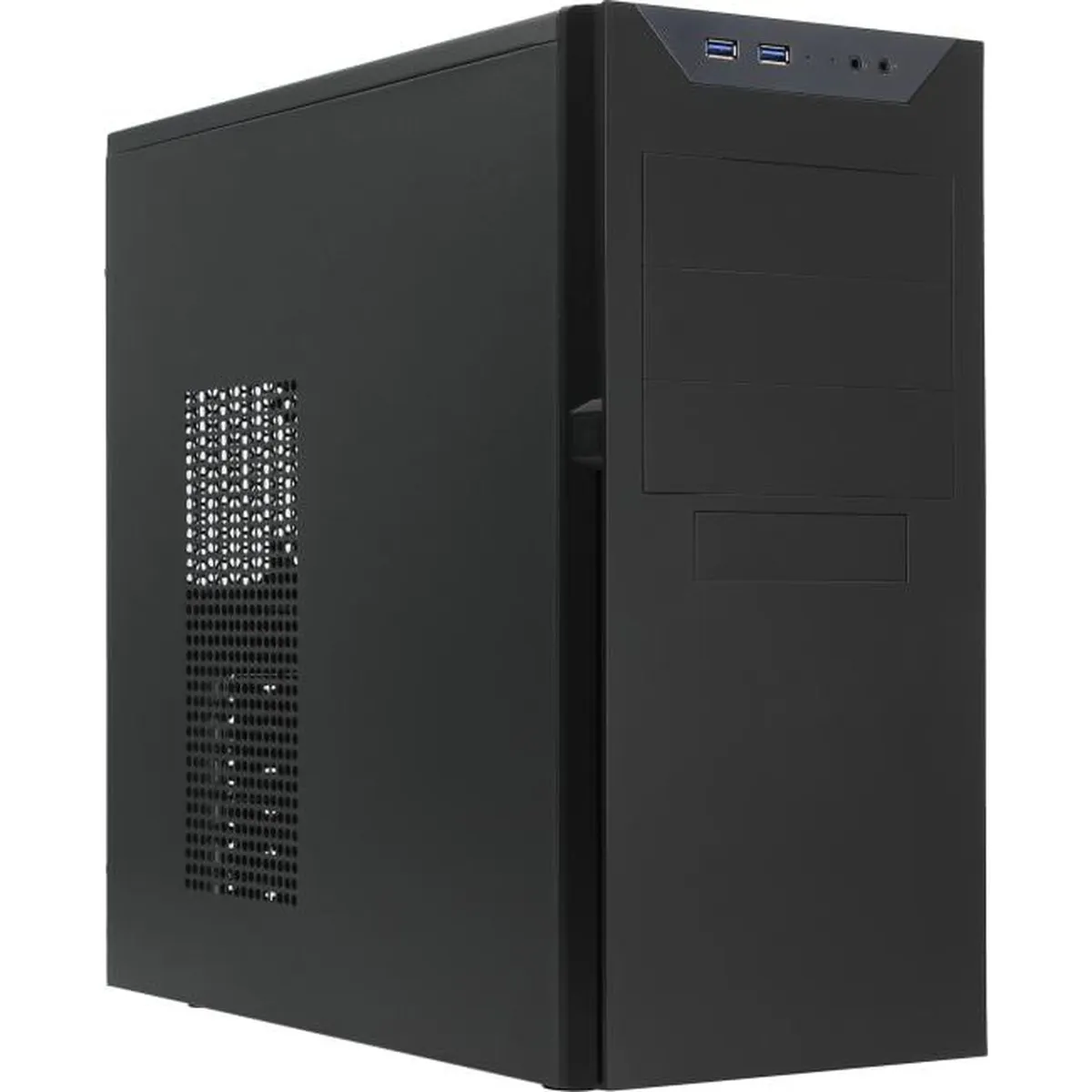 Корпус Powerman BA833BK, Miditower ATX, БП 600 Вт, 2×USB 3.0