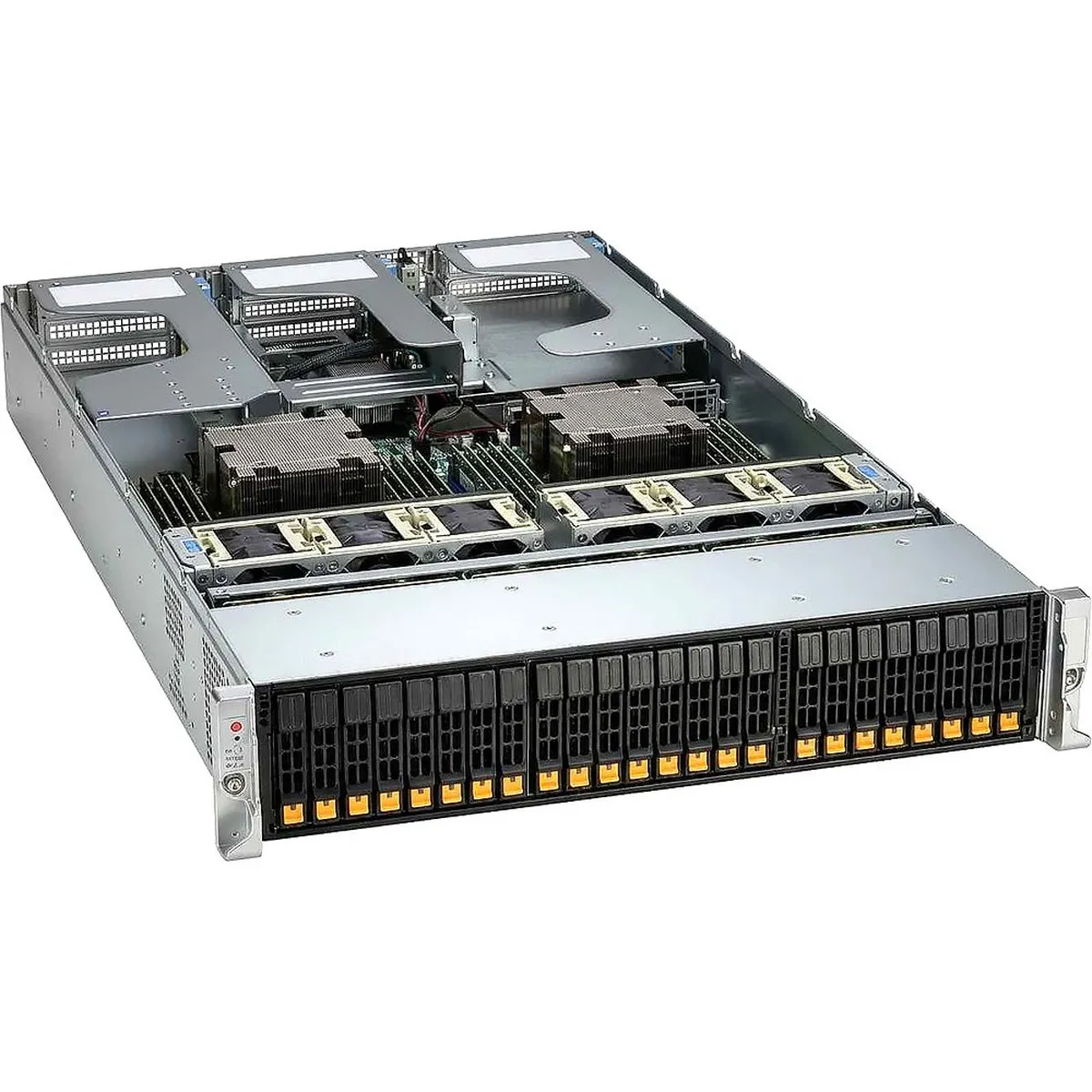Серверная платформа SuperMicro AS-2126HS-TN, 2U, 2× AMD EPYC 9004/9005, 24× DDR5, 16× NVMe