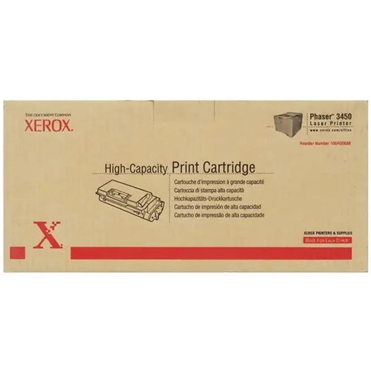 Картридж Xerox 106R00688, чёрный, 10000 страниц, для Phaser 3450