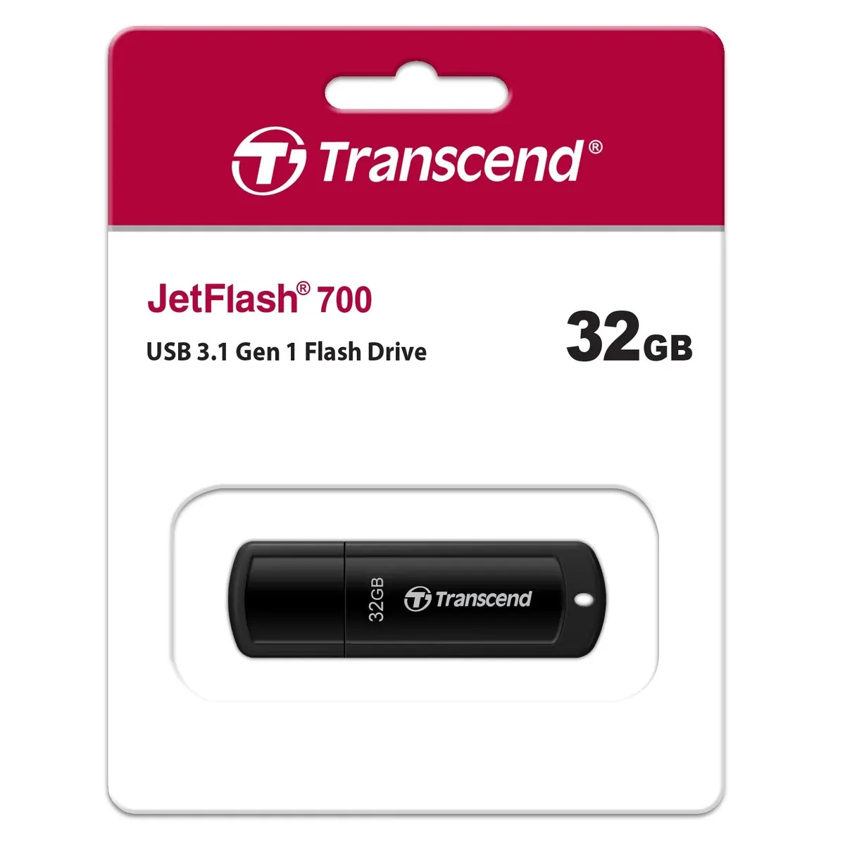 Флешка USB Transcend JetFlash 700 TS32GJF700, 32 ГБ, USB 3.1, 70/18 МБ/с