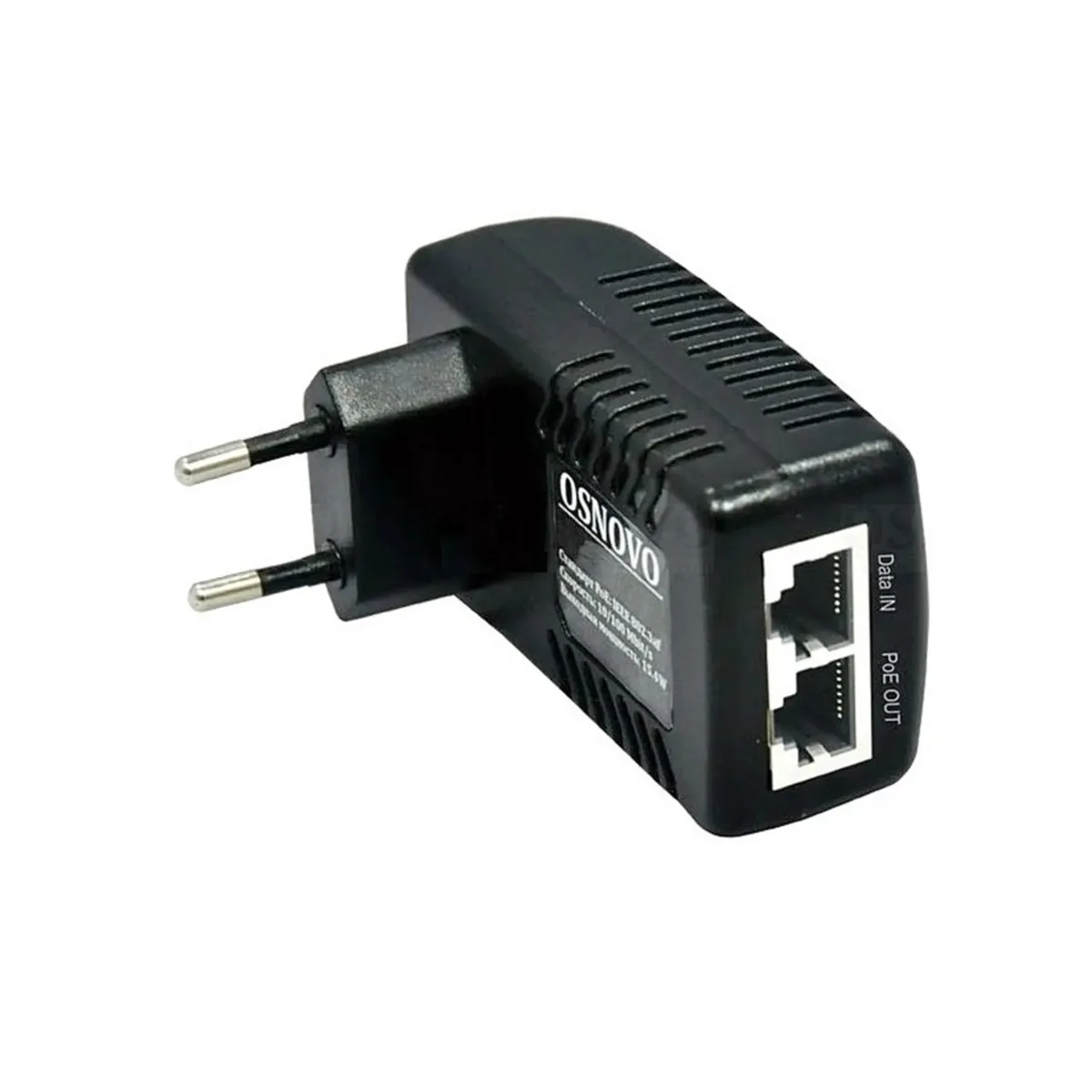 PoE-инжектор OSNOVO Midspan-1/151A, 1 порт, 10/100, 15,4 Вт, IEEE 802.3af