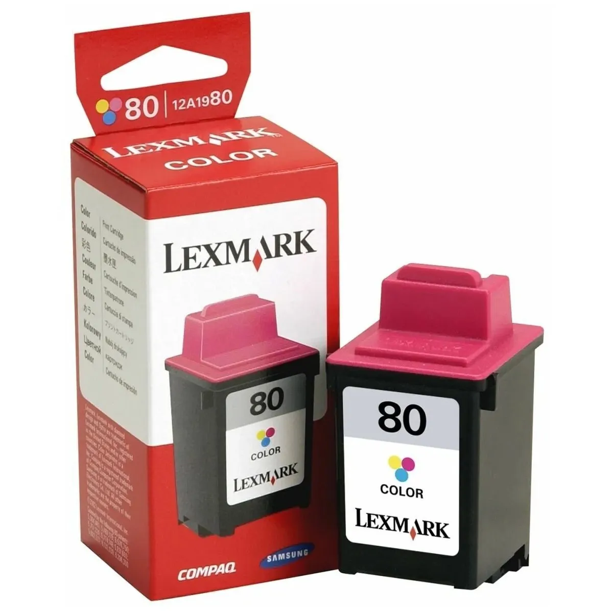 Картридж Lexmark 12A1980E (№80), струйный, цветной, 275 стр. A4
