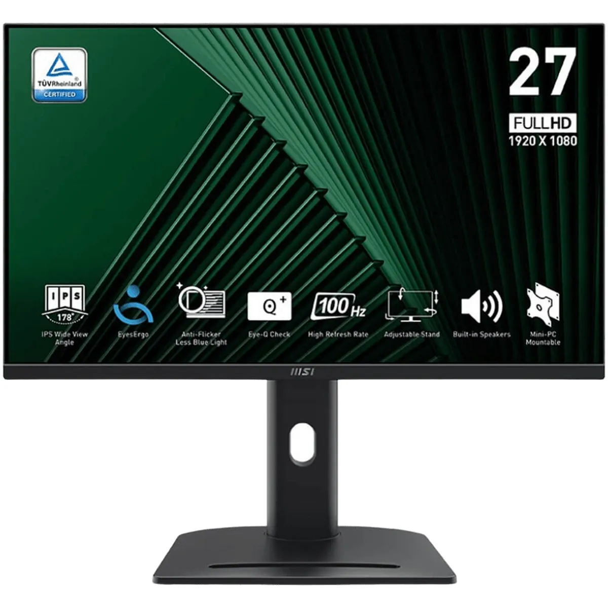 Монитор MSI PRO MP275PG, 27" IPS, 1920x1080, 100 Гц, 4 мс, HDMI/DP/VGA