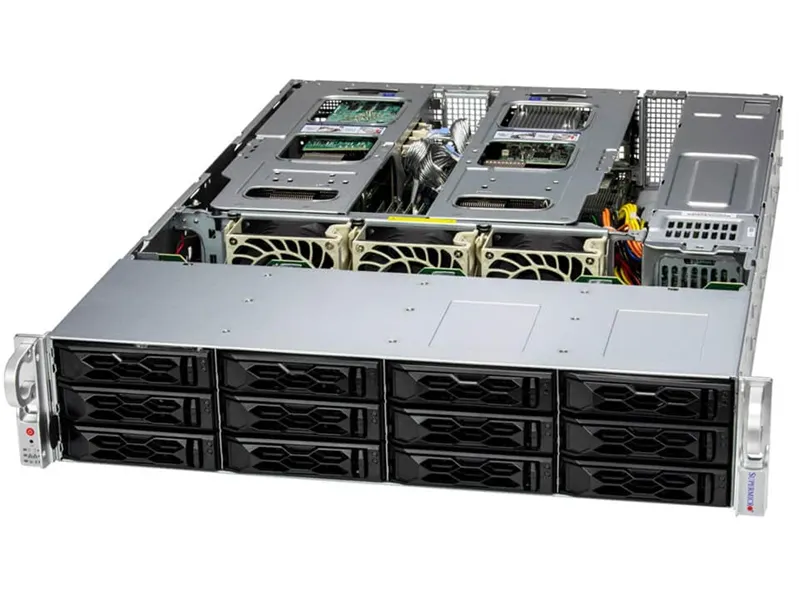 Серверная платформа Supermicro SuperServer SYS-621C-TN12R, 2U, 2×10G SFP+, 2×1200 Вт, фото 2