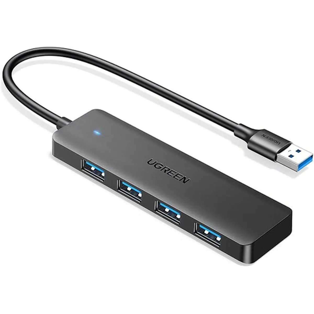 USB-хаб UGREEN CM219 25851, 4×USB-A 3.0, 5 Гбит/с, черный