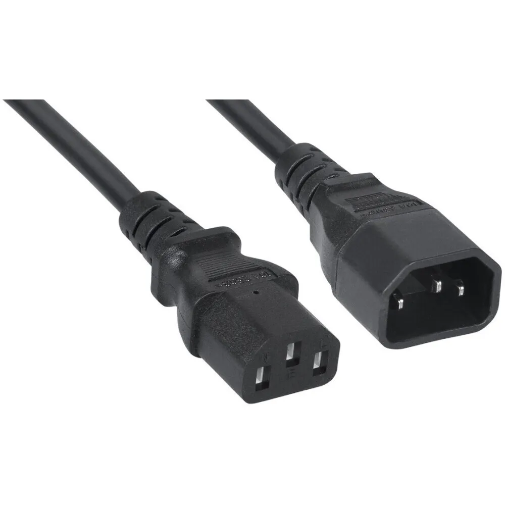 Кабель питания Cablexpert PC-189-1-1.8M, C13–C14, 1.8 м, 3×1 мм², чёрный, фото 2