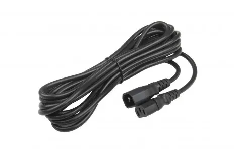 Кабель питания Hyperline PWC-IEC13A-IEC14-5.0-BK, IEC 320 C13 угловой — C14, 10 А, 250 В, 5 м, чёрный, фото 2