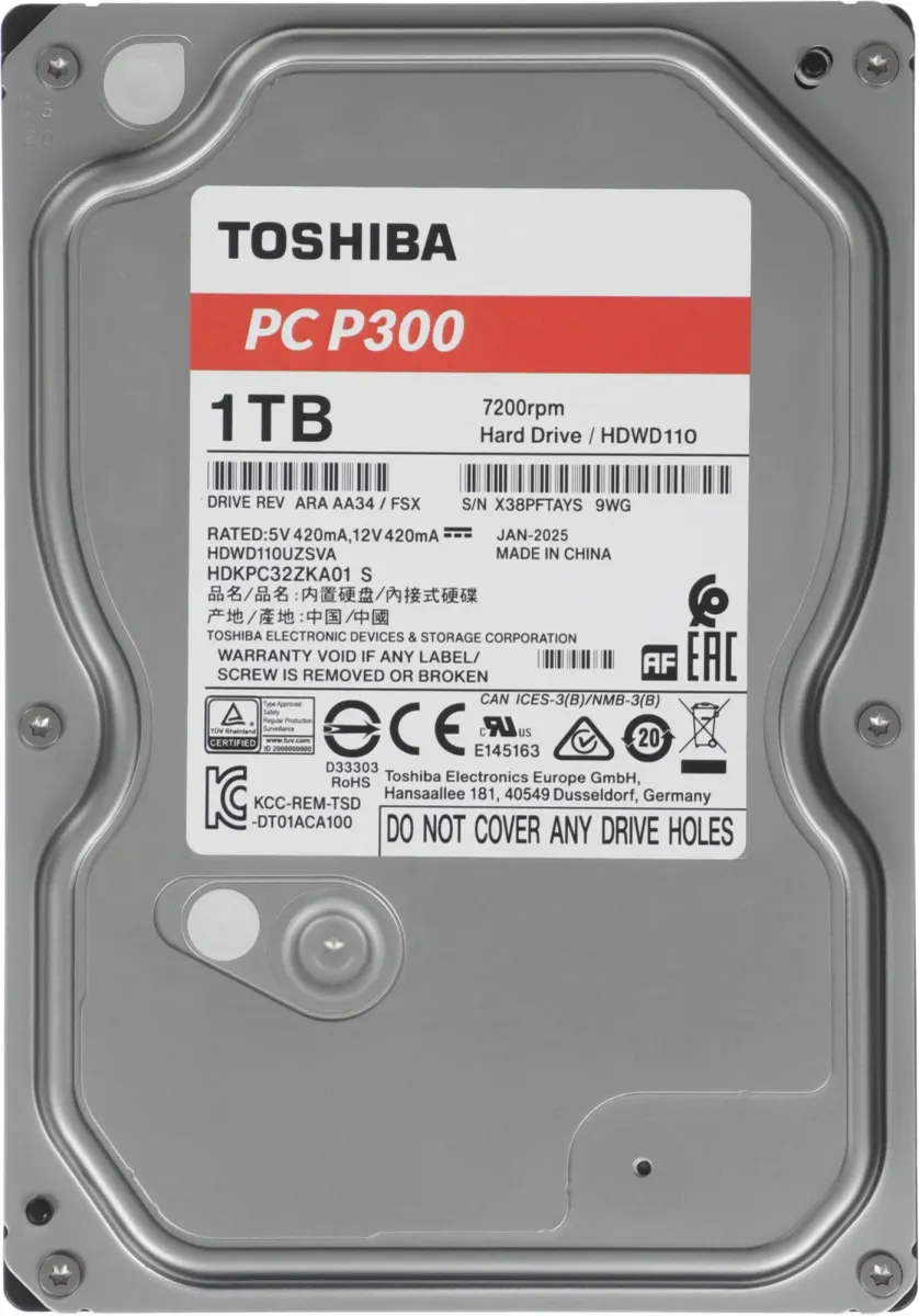 Жесткий диск Toshiba HDWD110UZSVA, 1ТБ, SATA3, 7200RPM, фото 2