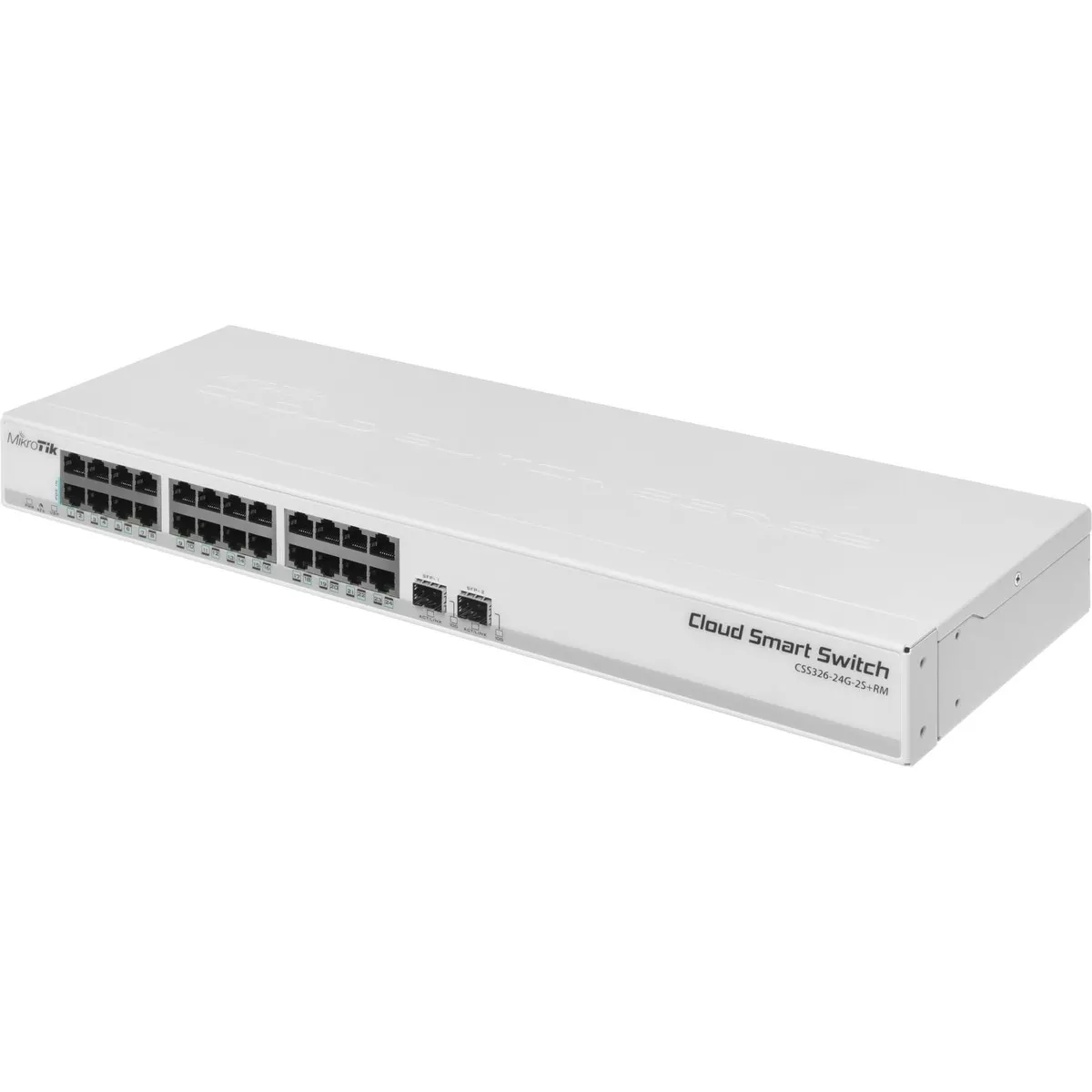 Коммутатор MikroTik CSS326-24G-2S+RM, 24×1GbE, 2×SFP+ 10G, L2, SwOS, 1U